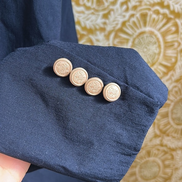 J. McLaughlin Benji Single-Breasted Amelia Cloth Blazer in Winter Navy $398 Sz 4 - Picture 4 of 14